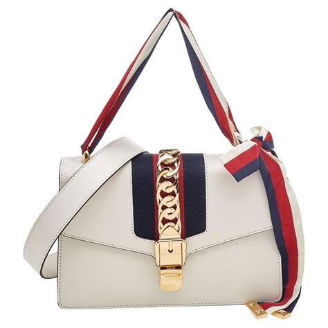 medium white gucci sylvie|Gucci Medium Sylvie .